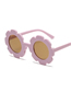 Fashion Milk White Tea Tablets (sand) Pc Sunflower Round Frame Sunglasses