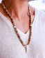 Fashion 1# Coconut Loose Beaded Horn Necklace
