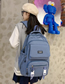 Fashion Claret Nylon Large Capacity Backpack