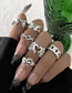 Fashion Gold Alloy Hollow Heart Butterfly Branch Mask Ring Set