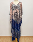 Fashion 3# Blended Printed Beach Dress