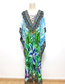 Fashion 16# Polyester Print Tie Beach Dress