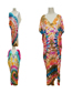 Fashion 2# Polyester Printed Beach Dress