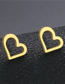 Fashion 10# Stainless Steel Glossy Heart Stud Earrings