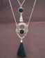 Fashion 3# Alloy Diamond Geometric Tassel Layered Necklace