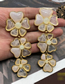 Fashion Silver Stud Earrings Alloy Gradient Flower Tassel Earrings