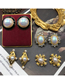 Fashion 43014k Earrings Alloy Diamond Round Pearl Stud Earrings
