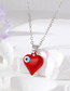 Fashion Dark Blue Heart Alloy Eye Heart Necklace