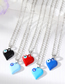Fashion Red Heart Alloy Eye Heart Necklace