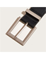 Fashion 3.3 Pearl Pin Buckle (black) Alloy Square Buckle Wide Belt
