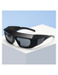 Fashion Red Frame Black Gray C8 Pc Wide Brim Large Frame Sunglasses