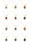 Fashion Color 5 Copper Oil Drop Double-sided Princess Love Pendant Necklace
