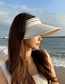 Fashion Beige Pvc Large Brim Hollow Top Sun Hat