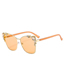 Fashion C7 Gold Frame Gradual Powder Tablet Metal Diamond Cat-eye Sunglasses