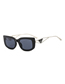 Fashion C2 White Frame Black Gray Film Pc Hollow Temple Cat Eye Small Frame Sunglasses