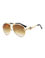 Fashion C6 Silver Frame White Mercury Double Beam Large Frame Toad Sunglasses