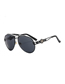 Fashion C2 Gold Frame Black Gray Film Double Beam Large Frame Toad Sunglasses