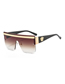 Fashion C4 Gold Frame Progressive Purple Film Acrylic Square Rimless Sunglasses