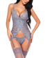 Fashion Gray Does Not Include Socks See Through Lace One Piece Underwear