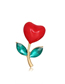 Fashion Color Alloy Drip Oil Heart Flower Brooch