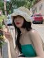 Fashion Beige Lace Pearl Lace Straw Sun Hat