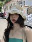 Fashion Beige Lace Pearl Lace Straw Sun Hat