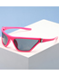 Fashion Transparent Gray Frame White Mercury C5 Pc Cat Eye Large Frame Sunglasses