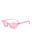 Fashion Transparent Red Film Ac Clear Cat Eye Small Frame Sunglasses