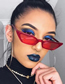 Fashion Transparent Red Film Ac Clear Cat Eye Small Frame Sunglasses