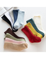Fashion Coffee Color Blended Double Needle Hole Bar Baby Socks