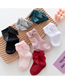 Fashion Wine Red Double Bow Knit Baby Socks