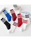 Fashion Blue And White Stripes Cotton Knit Baby Socks