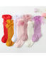 Fashion Red Cotton Bow Open-knit Socks