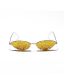Fashion Yellow Diamond Metal Diamond-studded Cat-eye Sunglasses