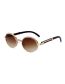Fashion Gold Frame Transparency Round Chain Sunglasses