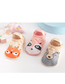 Fashion Beige Owl Cotton Cartoon Dispensing Non-slip Baby Strap Floor Socks
