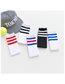 Fashion Red Strip On White Background 35 Cm Recommended For Ages 5 To 12 Cotton Three Stripes Knit Children's Socks
