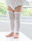 Fashion White Cotton Open Knit Kids Mosquito Knee Pads