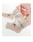Fashion Light Pink Rabbit Cotton Mesh Cartoon Kids Socks With Wooden Ears