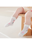 Fashion Light Blue Swan Cotton Mesh Cartoon Kids Socks With Wooden Ears