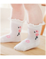 Fashion Light Pink Rabbit Cotton Mesh Cartoon Kids Socks With Wooden Ears