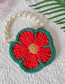 Fashion Christmas Bag Wool Crochet Flower Pearl Tote