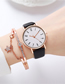 Fashion White + Bracelet Alloy Round Dial Watch