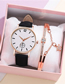 Fashion Brown + Bracelet Alloy Round Dial Brushed Strap Watch