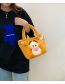 Fashion Strawberry Bear Plush Cartoon Large Capacity Handbag