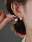 Fashion Golden Color Irregular Half Round Pearl Earrings