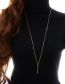 Fashion Gold Alloy Geometric Chain Vertical Bar Necklace