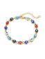 Fashion Mixed Color Eyes Gold Pure Copper Oil Drip Eyes Chain Bracelet