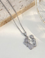 Fashion White K M-176 Alloy Diamond Heart Mother's Day Necklace