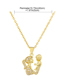 Fashion White K M-176 Alloy Diamond Heart Mother's Day Necklace